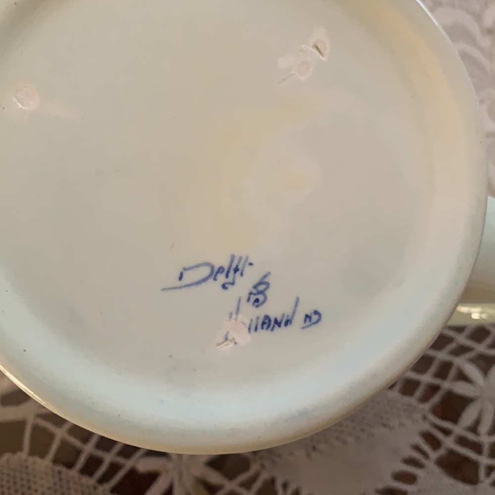 HOLLAND DELFT BLUE LARGE COFFEE CUP MUG WINDMILL SOUVENIR  “KLM” VINTAGE VTG - Picture 13 of 13